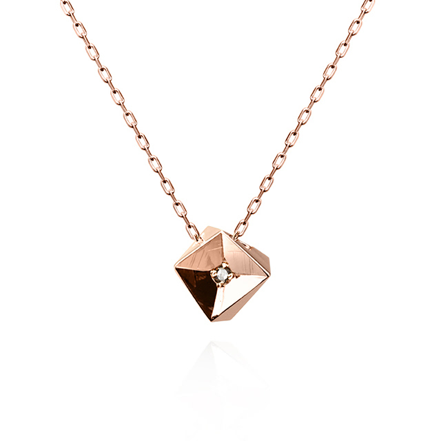 결정III 목걸이 14k 레드골드 diamond
