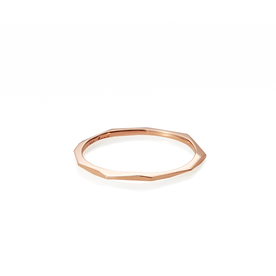 Twig ring (S_slim) 14k Red gold