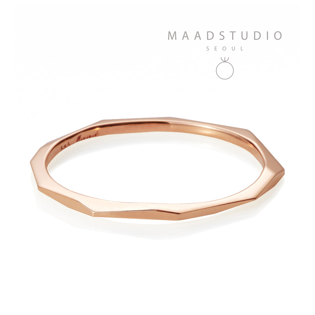 Twig ring (S_slim) 14k Red gold