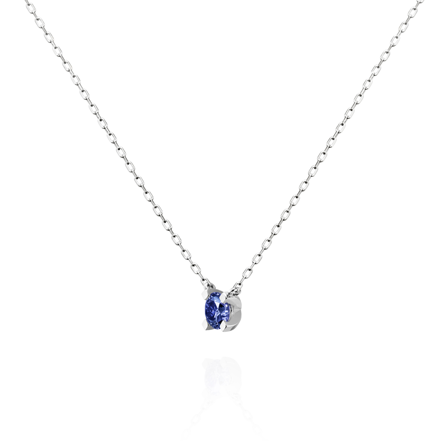 MR 스퀘어 솔리테어 Set 14k 화이트골드 sapphire 0.2ct