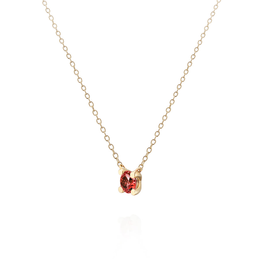 MR 오벌 솔리테어 Set 14k garnet 0.2ct