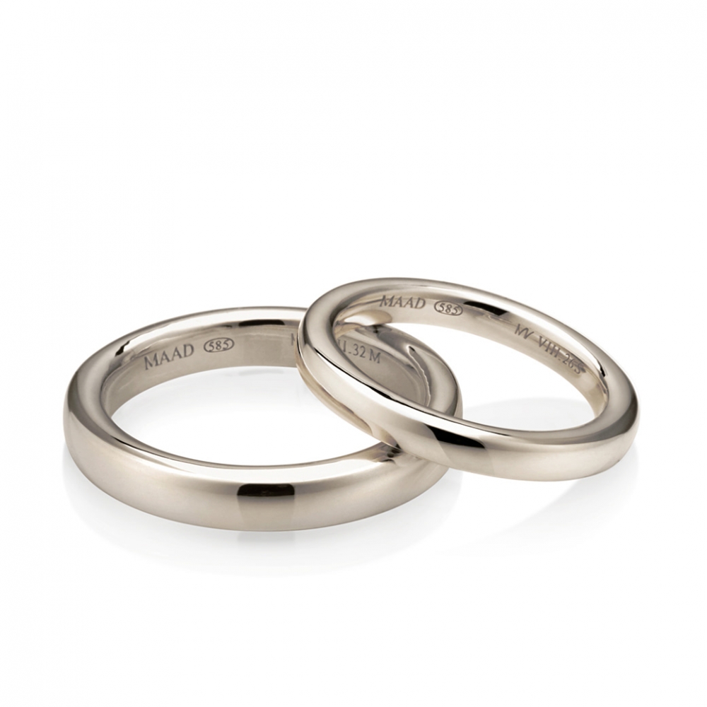 MR-VIII 스퀘어밴드_Raised 커플링 3.2mm+2.6mm (중+소) 14K 샴페인골드