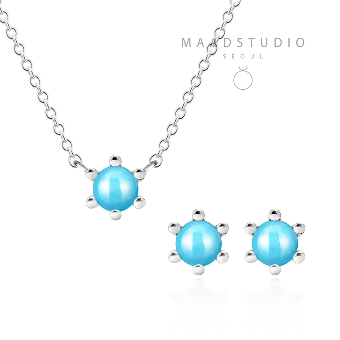 단델리온 Set Silver_925 turquoise 0.3ct