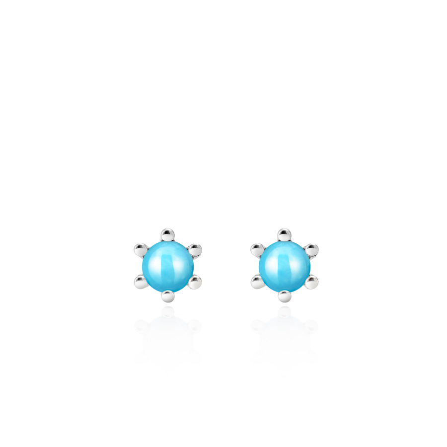 단델리온 귀걸이 Silver_925 turquoise 0.3ct