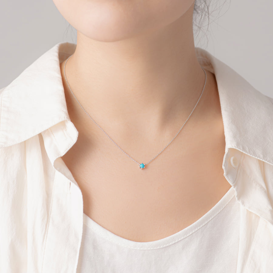 단델리온 목걸이 Silver_925 turquoise 0.3ct