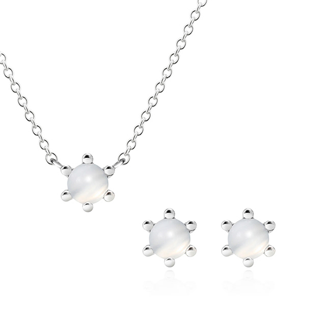 단델리온 Set Silver_925 moonstone 0.3ct