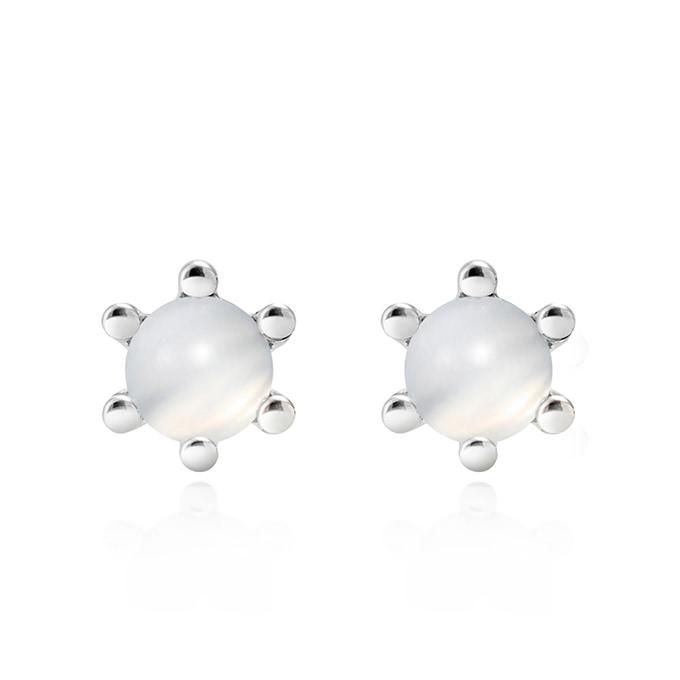 단델리온 귀걸이 Silver_925 moonstone 0.3ct