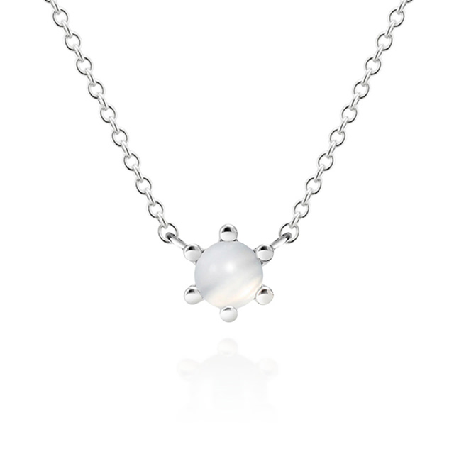 단델리온 목걸이 Silver_925 moonstone 0.3ct