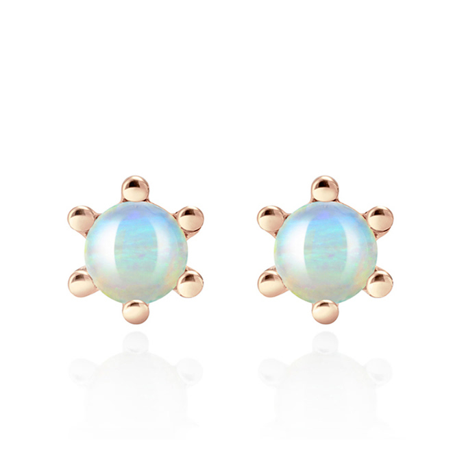 단델리온 귀걸이 Silver_925 opal 0.3ct