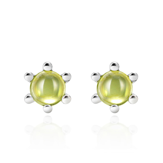 단델리온 귀걸이 Silver_925 peridot 0.3ct