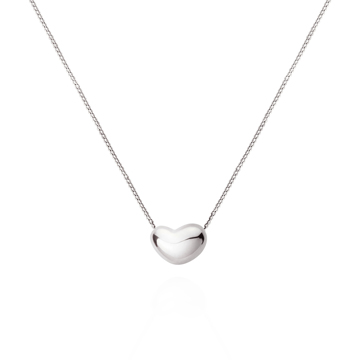 Cumulus heart pendant (S) 14k White gold