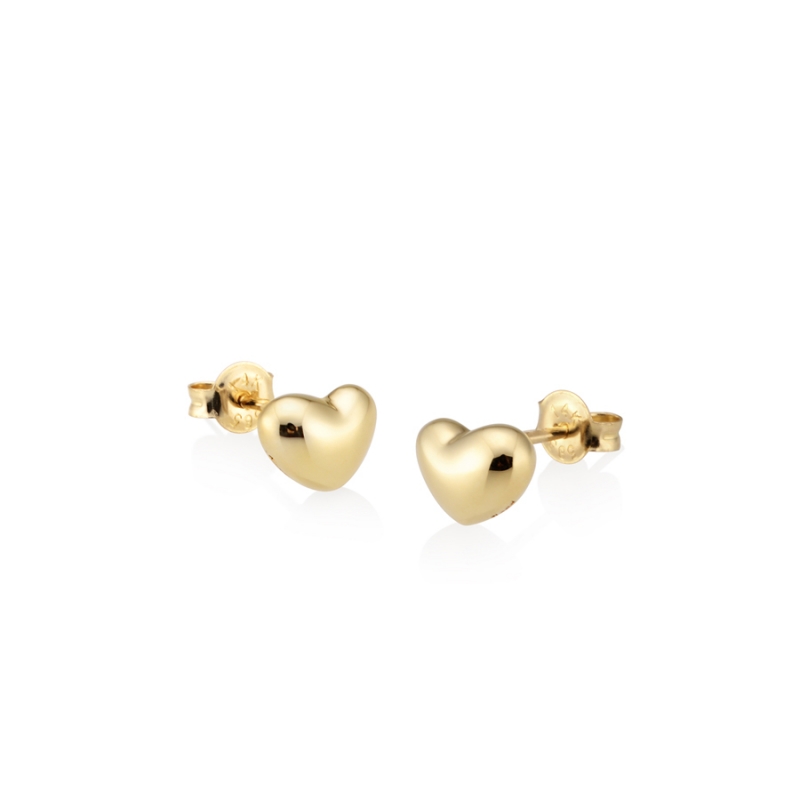 Cumulus heart earring (S) 14k gold