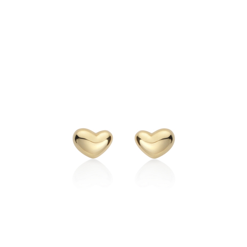 Cumulus heart earring (S) 14k gold