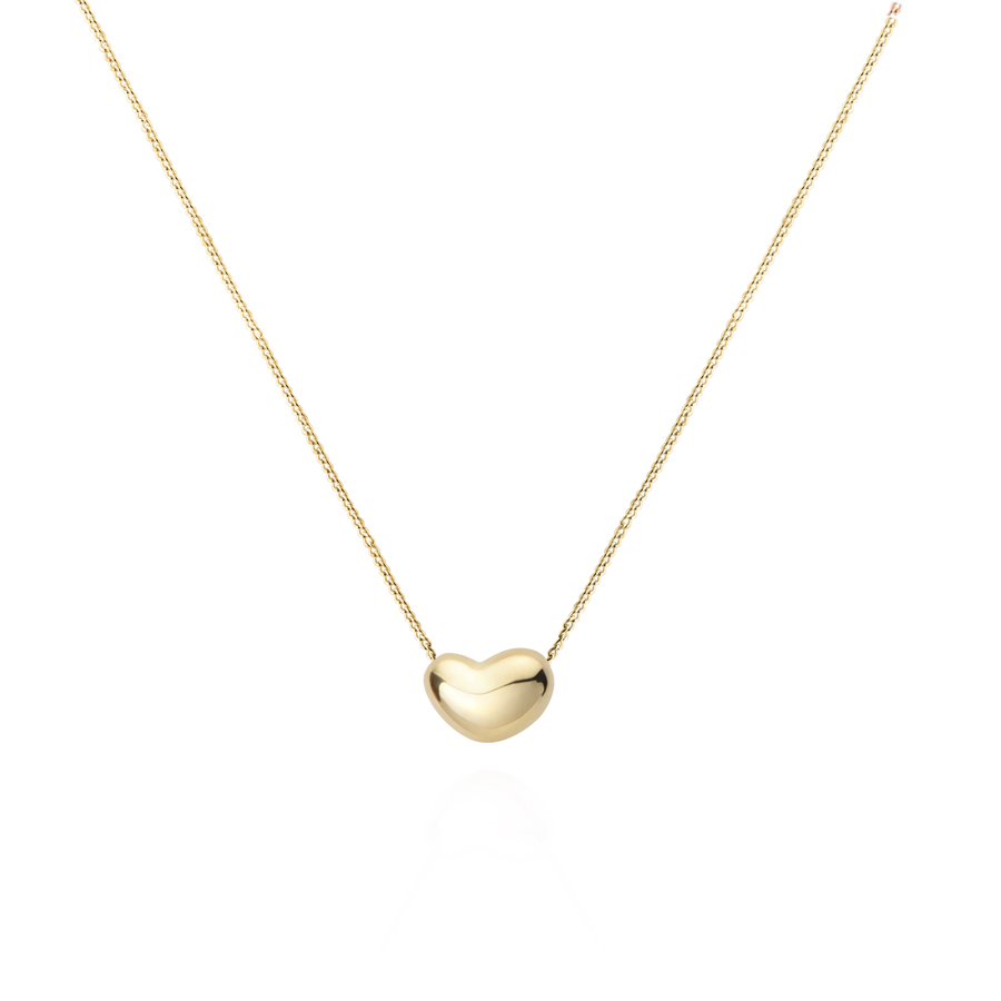 Cumulus heart pendant (S) 14k gold