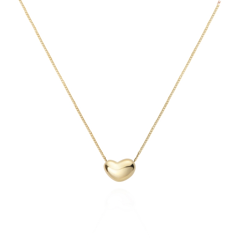 Cumulus heart pendant (S) 14k gold