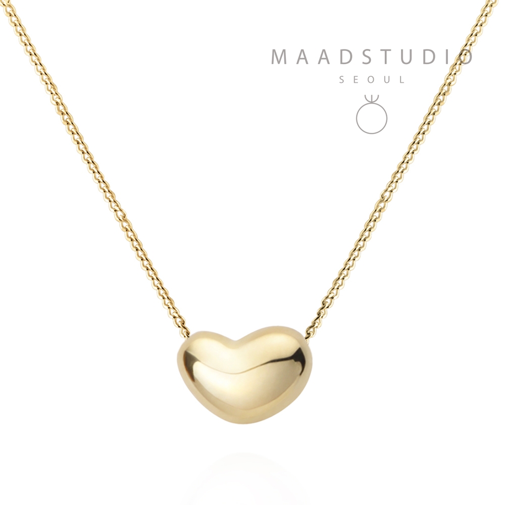 Cumulus heart pendant (S) 14k gold