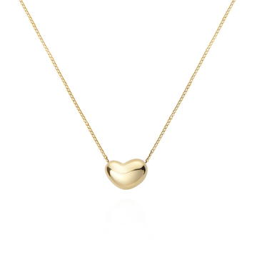 Cumulus heart pendant (S) 14k gold