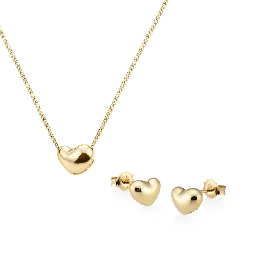 구름하트 Set (소+소) 14K