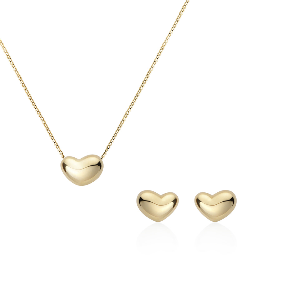 구름하트 Set (소+소) 14K