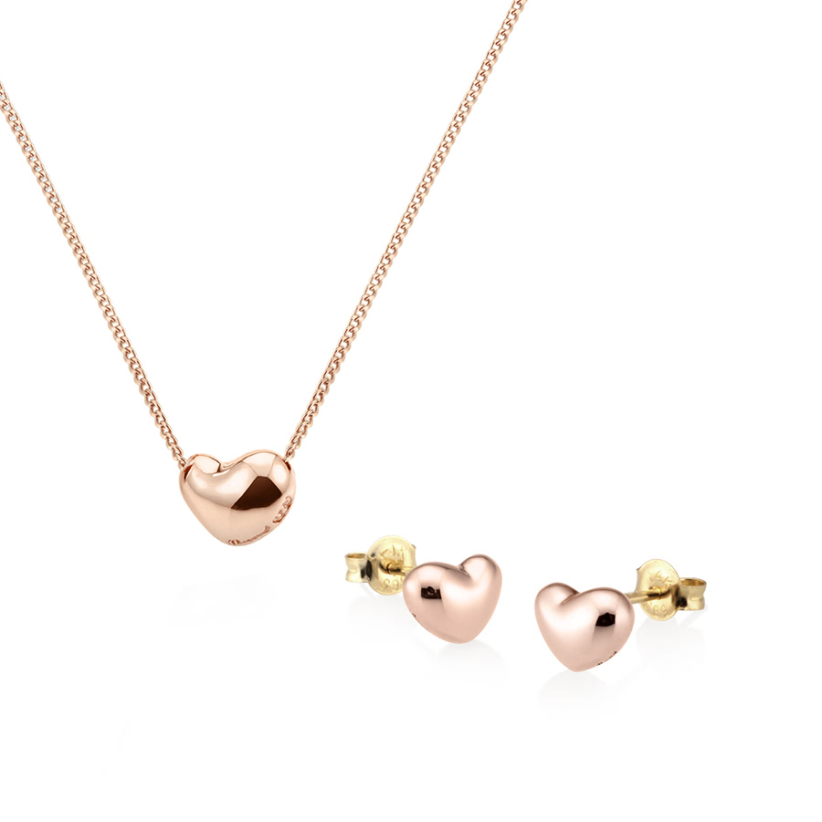 구름하트 Set (소+소) 14K 레드골드