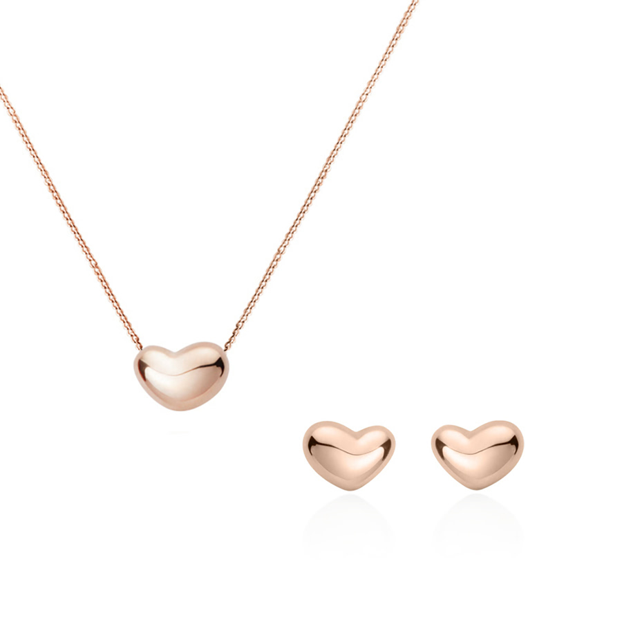 구름하트 Set (소+소) 14K 레드골드