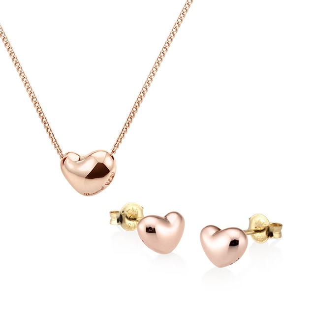 구름하트 Set (소+소) 14K 레드골드