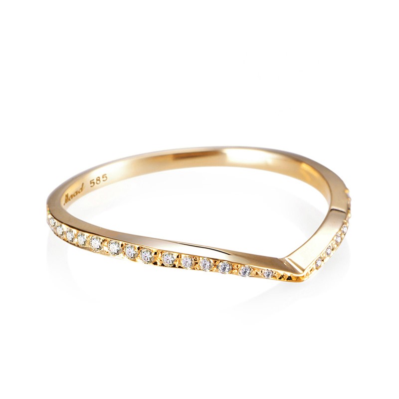 체크II 반지 (소) 14k CZ