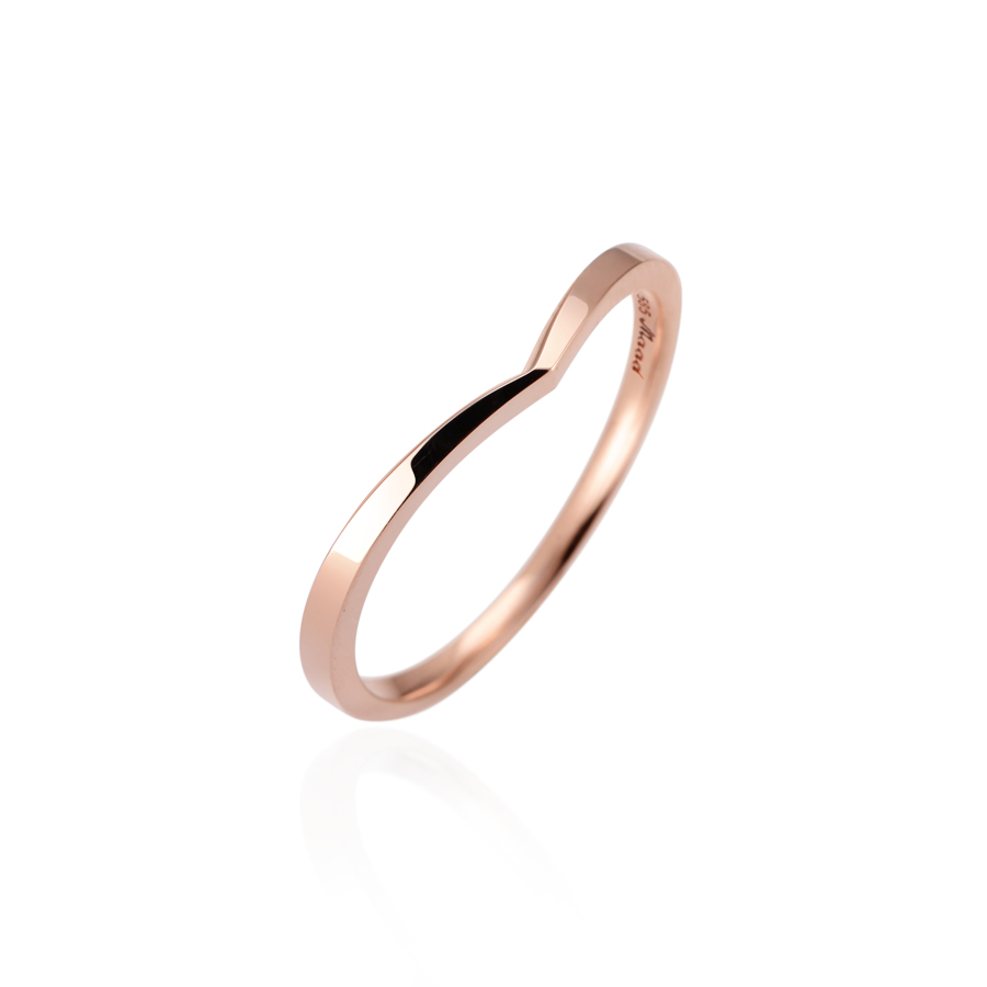 Check II ring (S) 14k Red gold