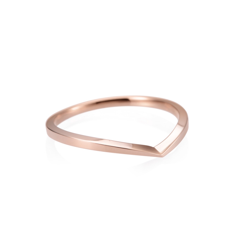 Check II ring (S) 14k Red gold