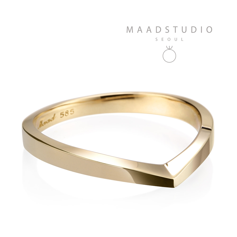 Check II ring (M) 14k gold