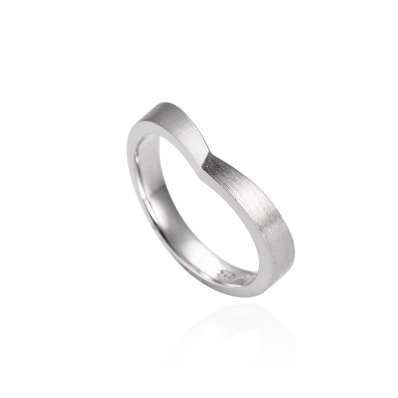 Check II ring (L) Sterling silver