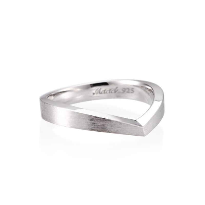 Check II ring (L) Sterling silver