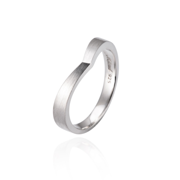 Check II ring (L) Sterling silver