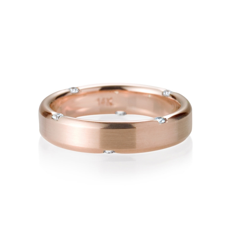 Guidance ring (L) 14k Red gold CZ