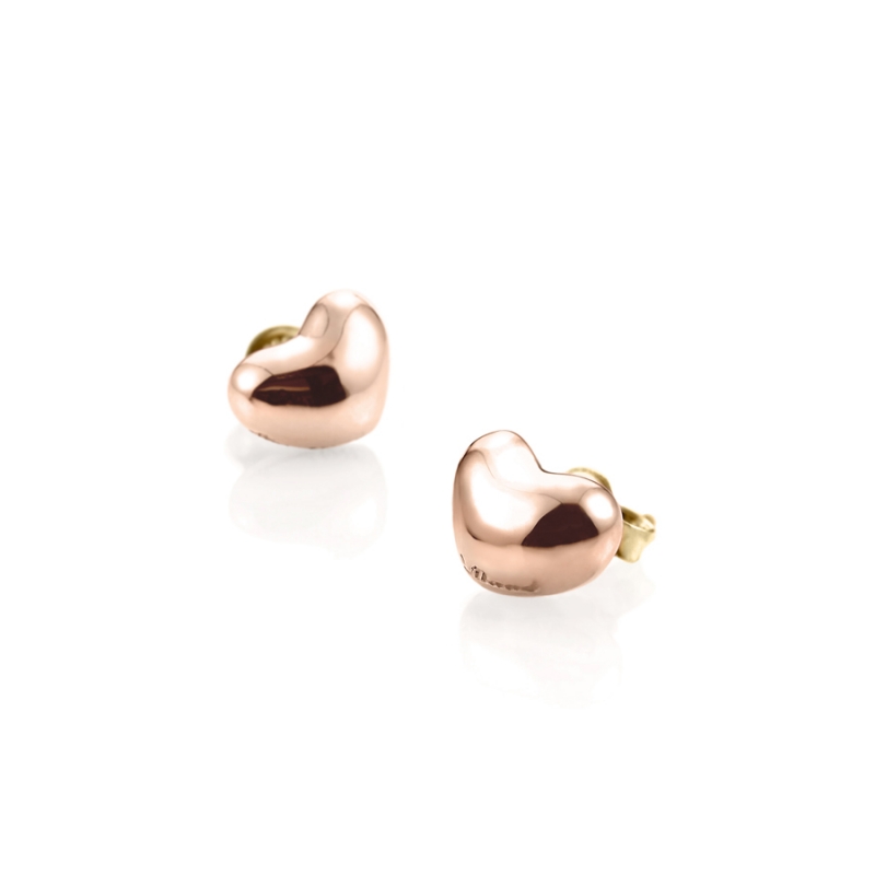 Cumulus heart earring 14k Red gold
