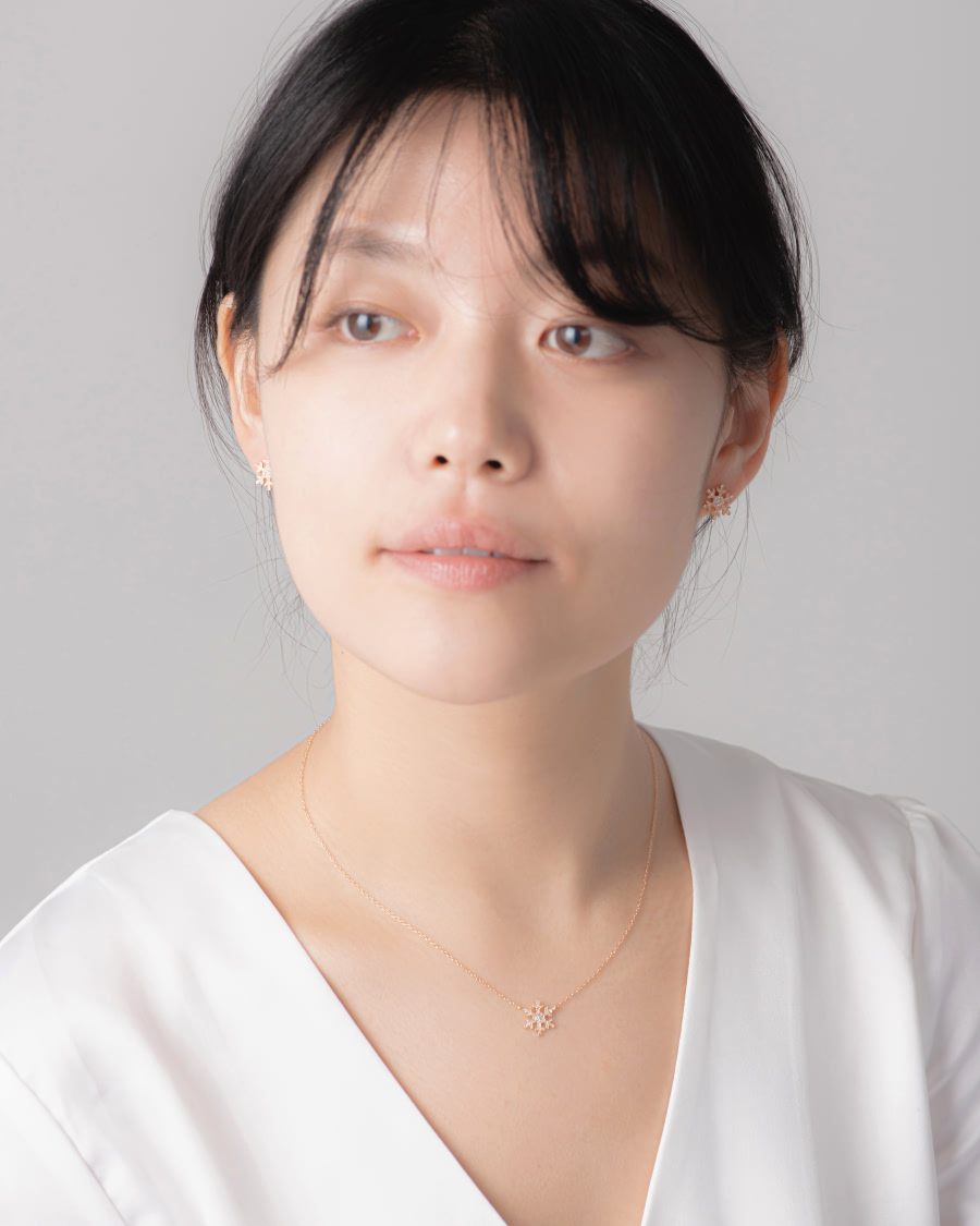 눈의 꽃 목걸이 (소) 14k 레드골드 CZ