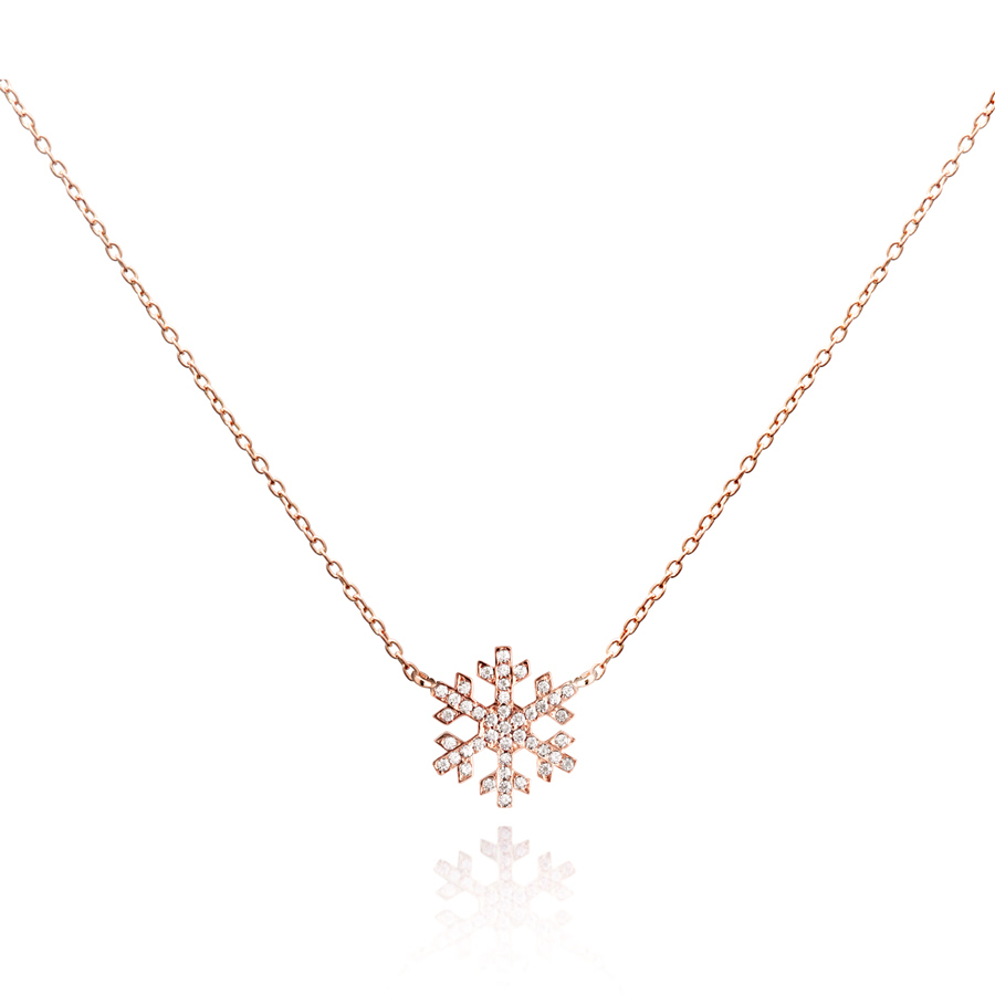 Yukinohana pendant (M) 14k Red gold CZ