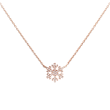 Yukinohana pendant (M) 14k Red gold CZ