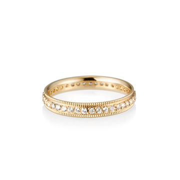 Milgrain bandLigh (3mm) 14k gold