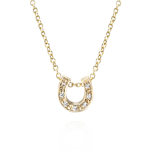 홀슈 목걸이 (소) 14k CZ