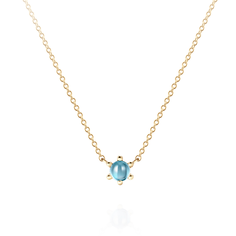 단델리온 목걸이 14K blue topaz 0.3ct