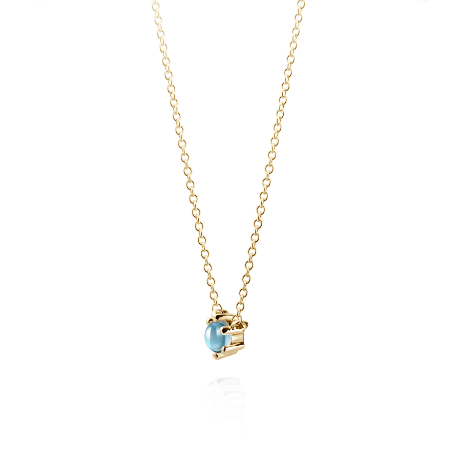 단델리온 목걸이 14K blue topaz 0.3ct