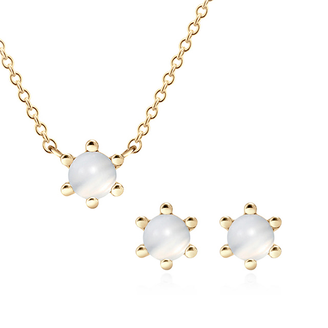 단델리온 Set 14K moonstone 0.3ct