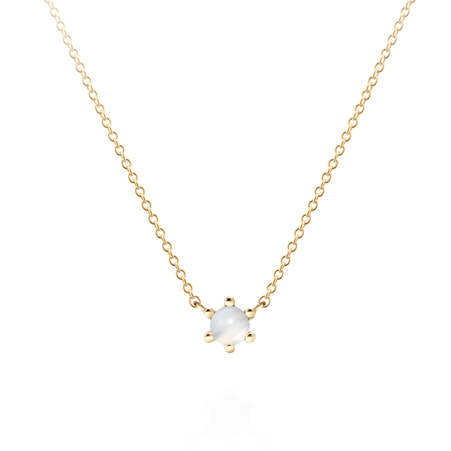 단델리온 목걸이 14K moonstone 0.3ct