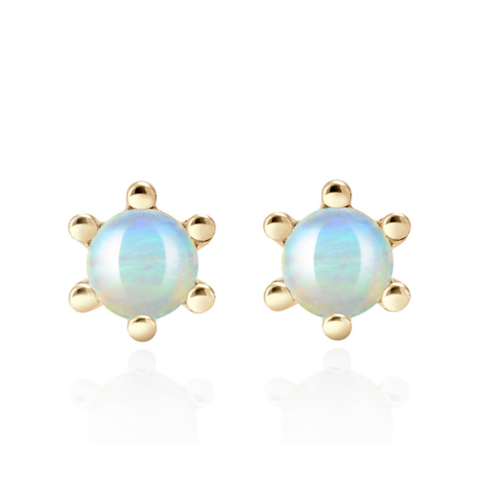 단델리온 귀걸이 14K opal 0.3ct