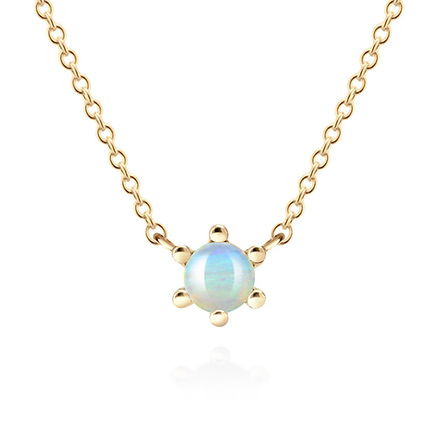 단델리온 목걸이 14K 레드골드 opal 0.3ct