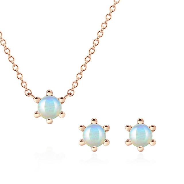 단델리온 Set 14K 레드골드 opal 0.3ct