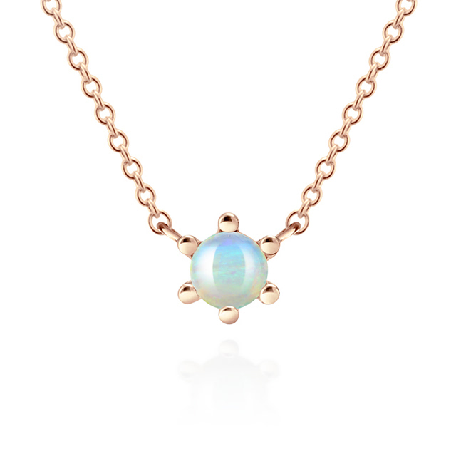 단델리온 목걸이 14K 레드골드 opal 0.3ct