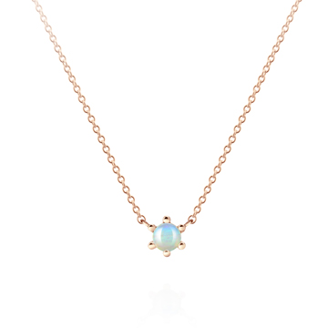 단델리온 목걸이 14K 레드골드 opal 0.3ct