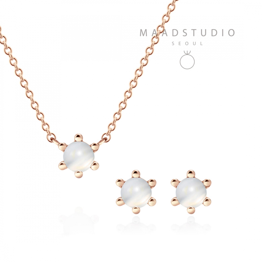 단델리온 Set 14k 레드골드 moonstone 0.3ct